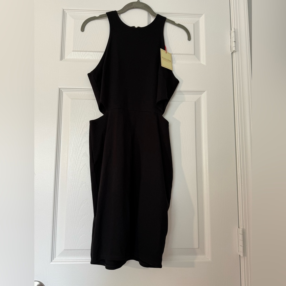 Rolla Coster Black Dress with Side Cut-outs, NWT, size L